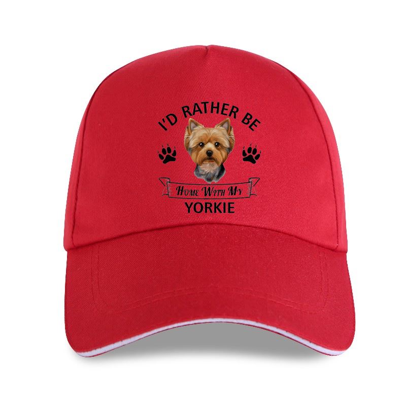 91440111MAC1KNR116 2021 Nieuwe Coole Baseballpet Unisex Yorkshire Terrier - Ik Zou Liever Thuis Zijn Met Mijn Yorkie - Dogcasual
