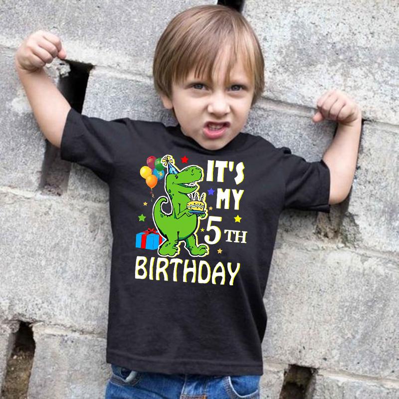 Strawberry Fashion Kinder T-shirt Gepersonaliseerde jongens T-shirts Meisjeskleding Gepersonaliseerde verjaardag AGE Crown Shirt Kinder T-shirts Babykleding 2T(90cm)