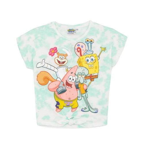Pertemba FR - Apparel SpongeBob SquarePants top voor meisjes met stropdas 11-12 wit/blauw