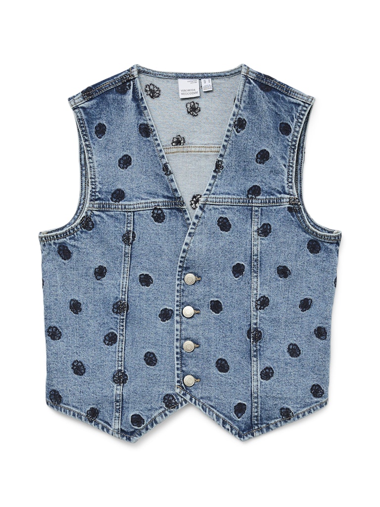 Vero Moda vmalina sl denim waistcoat vi3495 10330443 medium blue denim