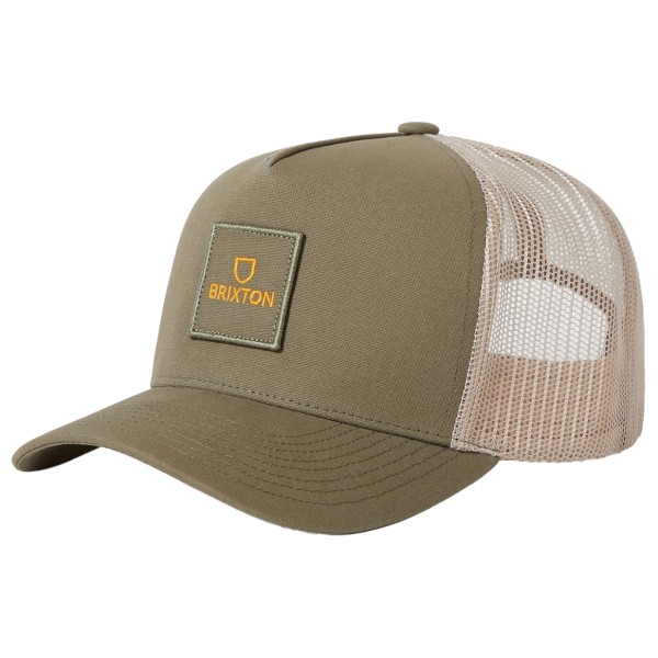 Brixton  Alpha Block Netplus Trucker Hat - Pet, beige