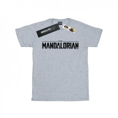 Star Wars Boys The Mandalorian Logo T-Shirt 9-11 Years grijs