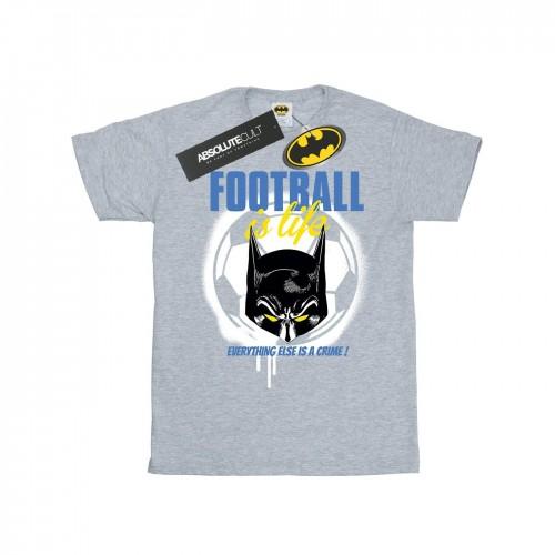 DC Comics Boys Batman Football is Life T-shirt 12-13 grijs