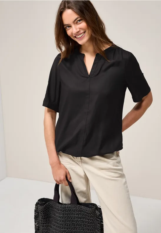 Cecil Blouse van viscose met gespleten hals