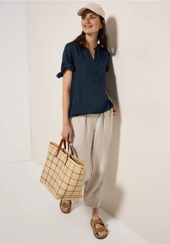 Cecil Blouse van viscose met gespleten hals