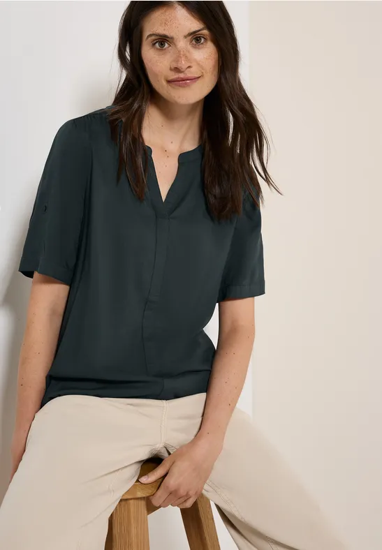 Cecil Blouse van viscose met gespleten hals