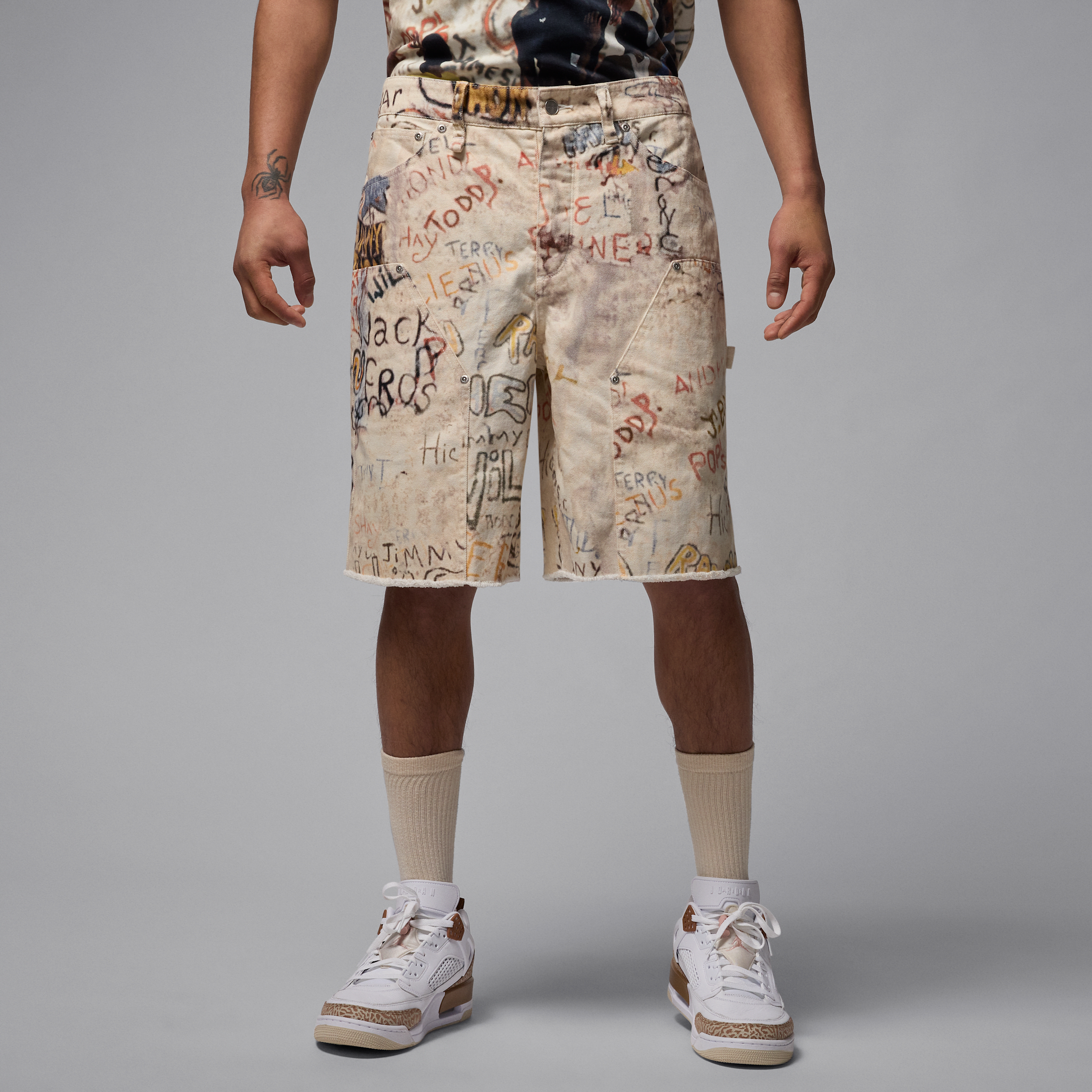Jordan Printed Shorts, Ecru Tint