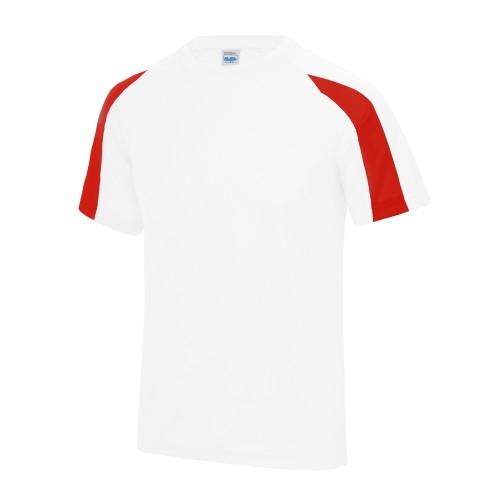 AWDis Just Cool Kids Unisex Contrast Plain Sports T-Shirt 12-13