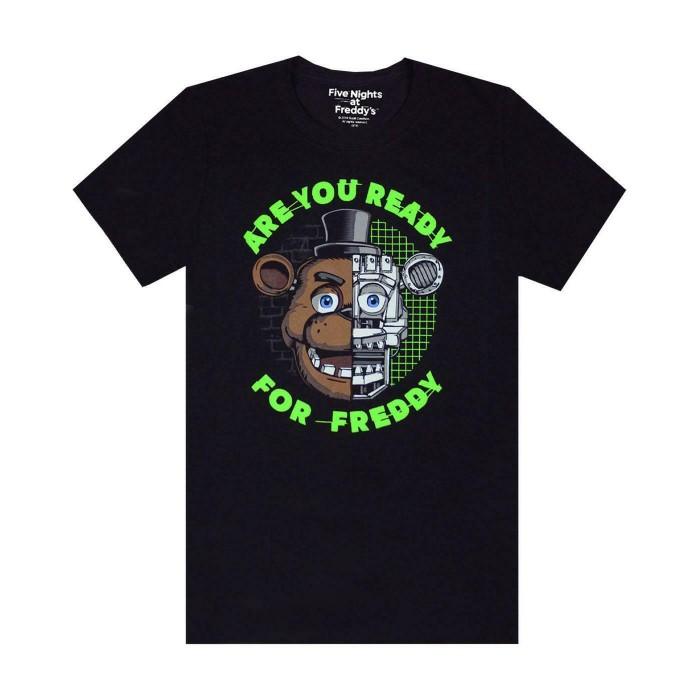 Five Nights At Freddys Boys ben je klaar voor Freddy T-shirt 7-8 Years zwart