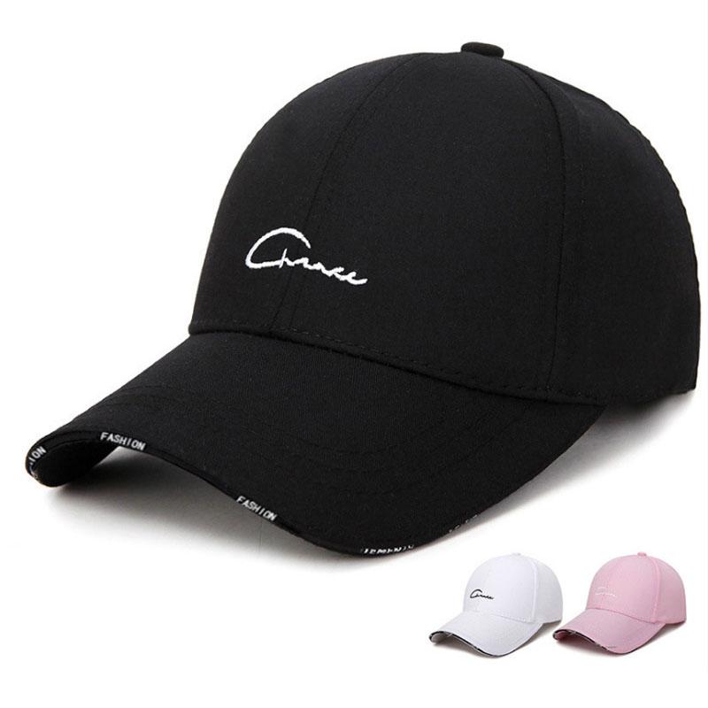 R&N Fashion Effen kleur Unisex Baseball Cap Outdoor Verstelbare Geborduurde Caps Vrouwen Mannen Lente Zomer Zonneklep Hoed zwart