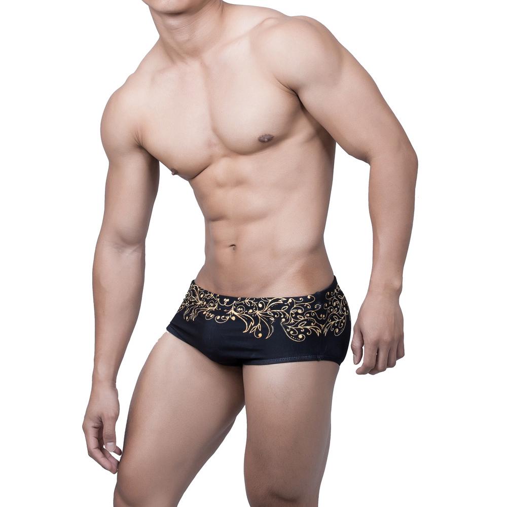 FD28TN Nieuwe badmode bloemen zwembroek voor heren voor zonnebaden lage taille sexy zwemshort herenzwempak heet L