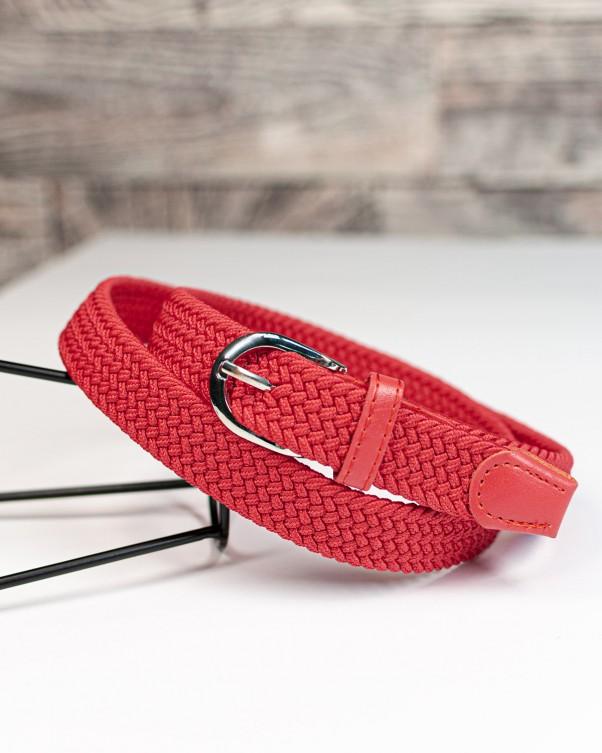 Issa Plus dunne gevlochten elastische riem Universal wit