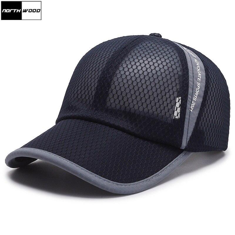 Northwood Summer Cap With Mesh Breathable Baseball Cap For Men Women Fast Dry Snapback Dad Hat 56-60 cm wit