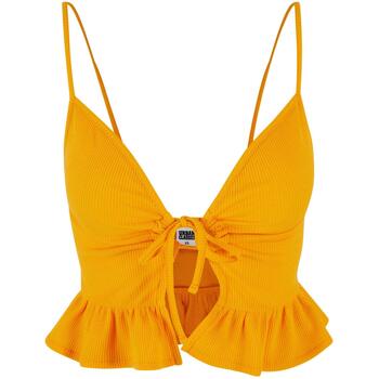 Urban Classics Top  Débardeur à volants en piqué gaufré femme