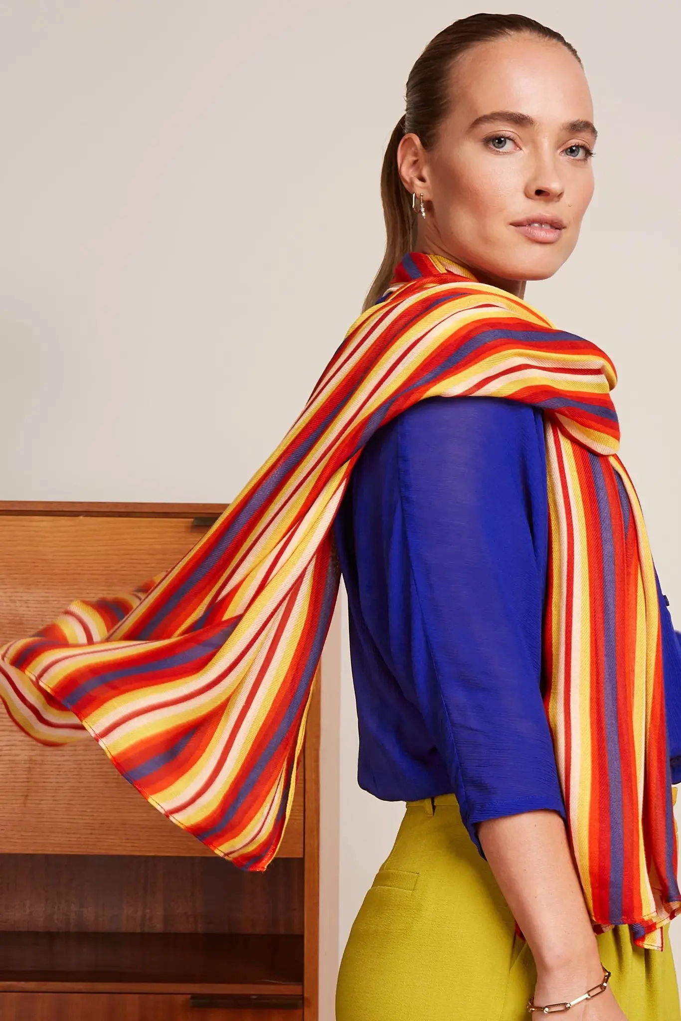 King Louie 09679 foulard giverny true red sjaal