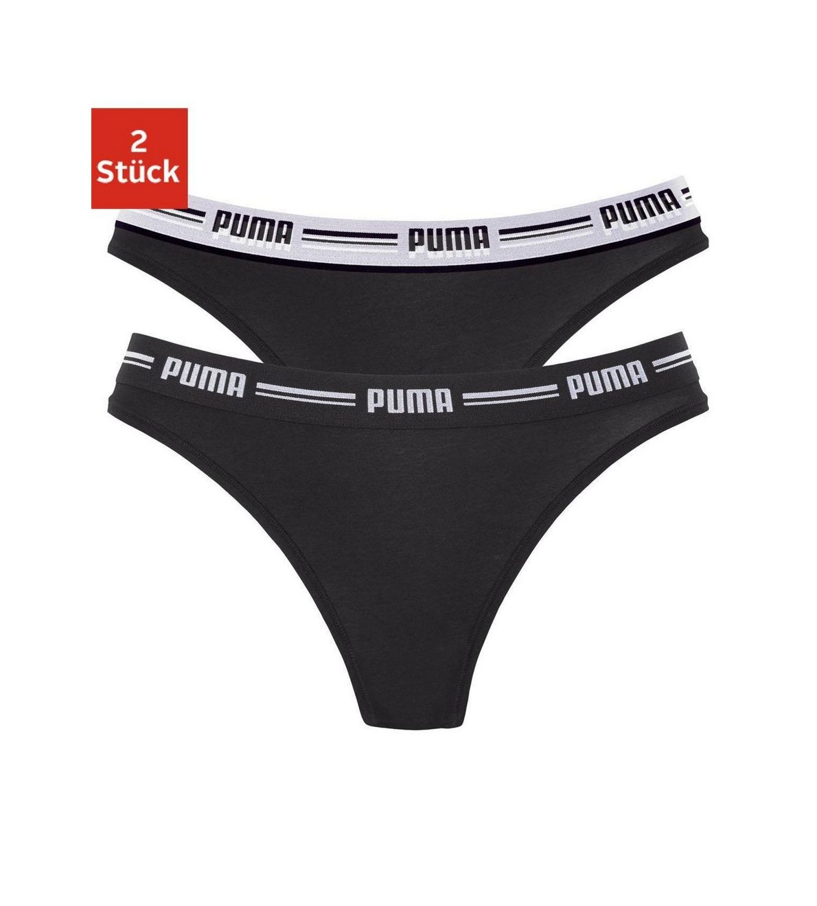 PUMA String Iconic met zachte logoband (2 stuks, Set van 2)