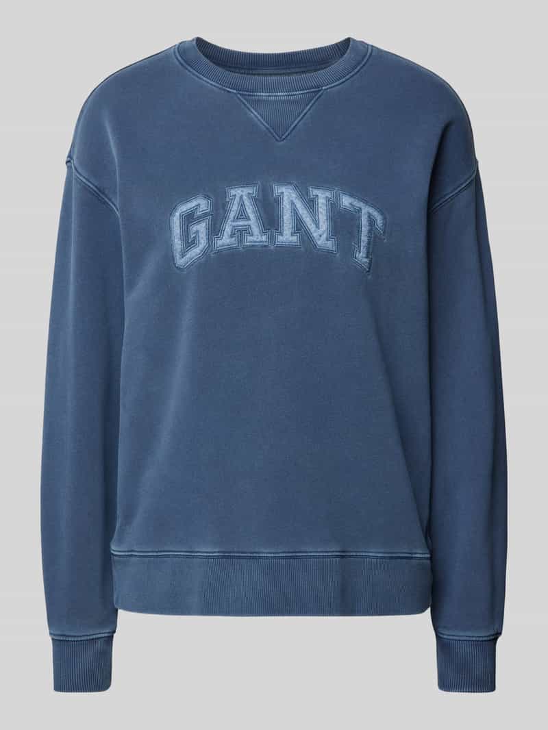 Gant Capuchonsweatvest SHIELD ZIP HOODIE Grafische -borduursel op de borst