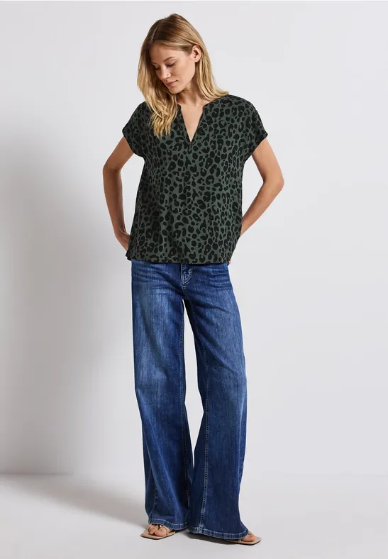 Street One Blouse met leopatroon
