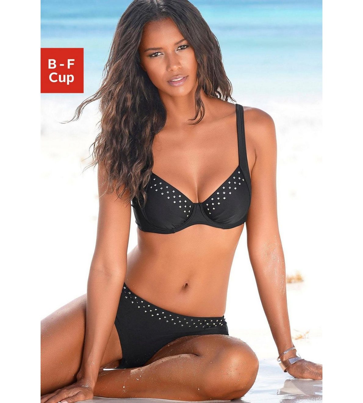 Lascana Beugelbikini met sierstuds
