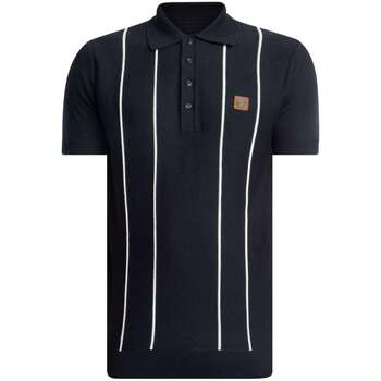 Trojan Polo Shirt Korte Mouw  Gestreept poloshirt met fijne breisels