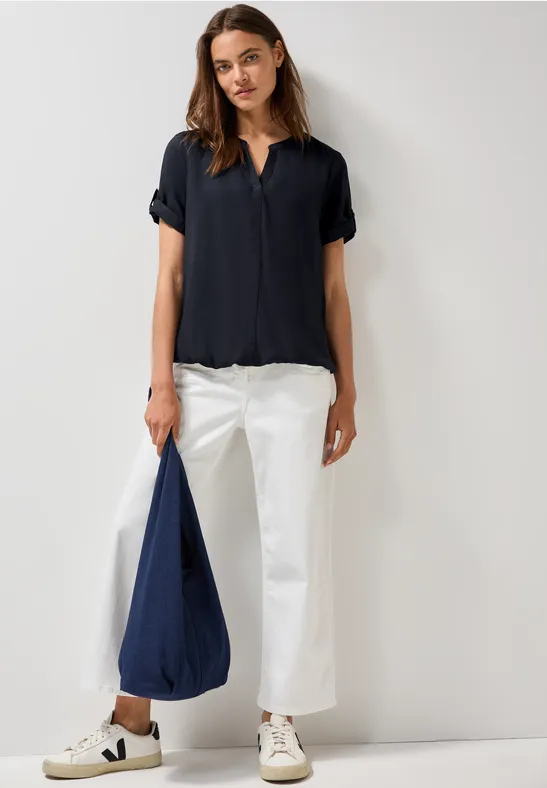 Cecil Blouse van viscose met gespleten hals
