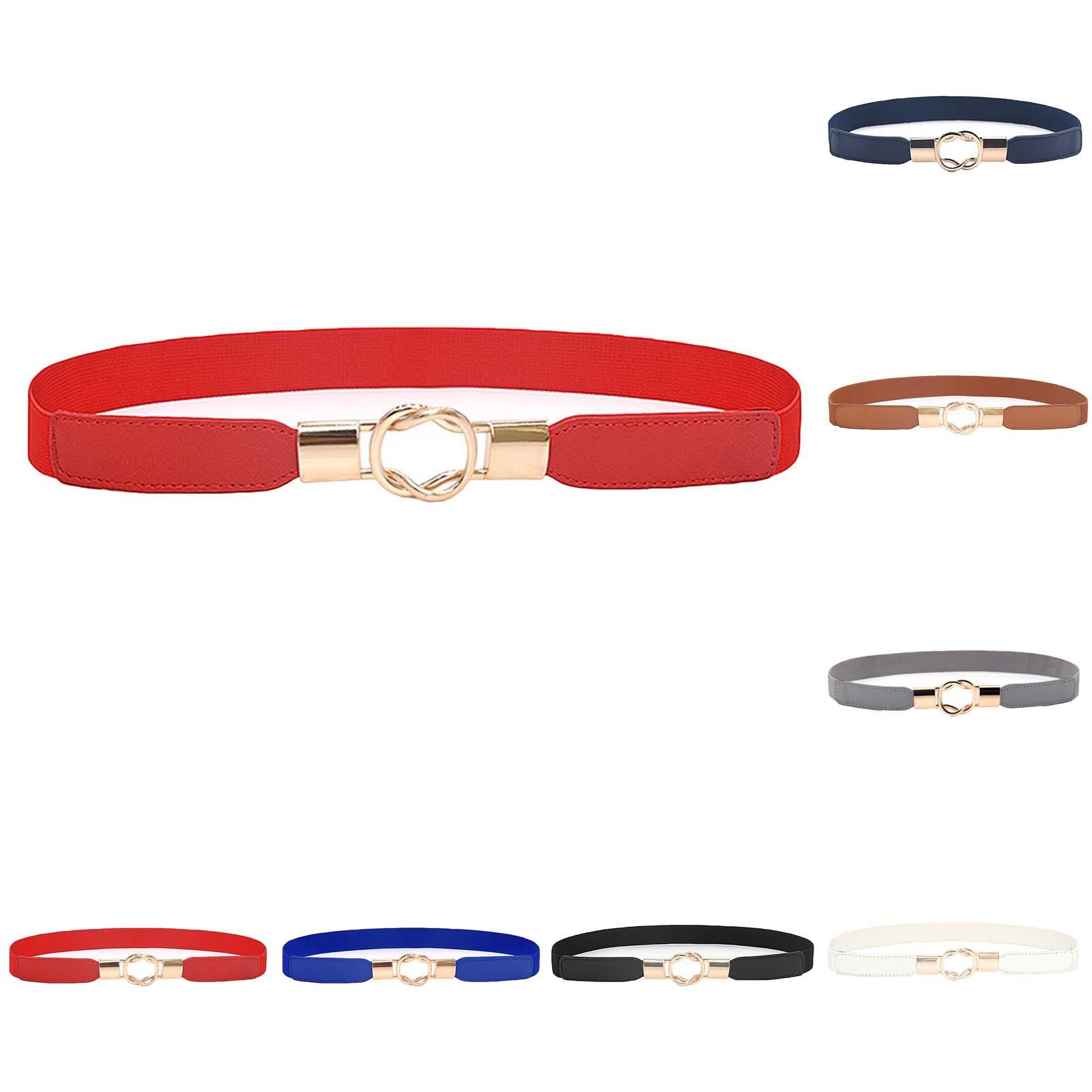 Long nose Verstelbare slanke elastische riem Luie riem Elastische riem Traceless Jeansriem Dames One Size blauw