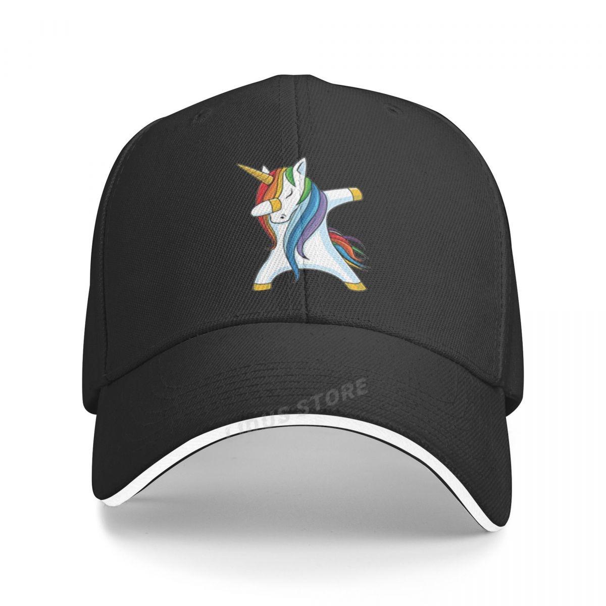 91420583MAC18C209K Mode Dabbing Unicorn Unisex Baseball Cap 2022 Cartoon Regenboog Eenhoorn Dad Hat Zomer Hip-Hop Caps One Size