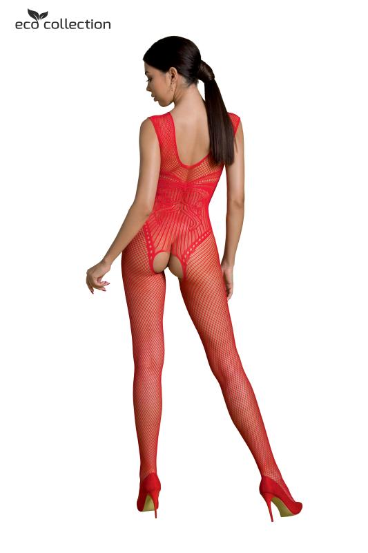 ECO Passion Catsuit met open kruis rood