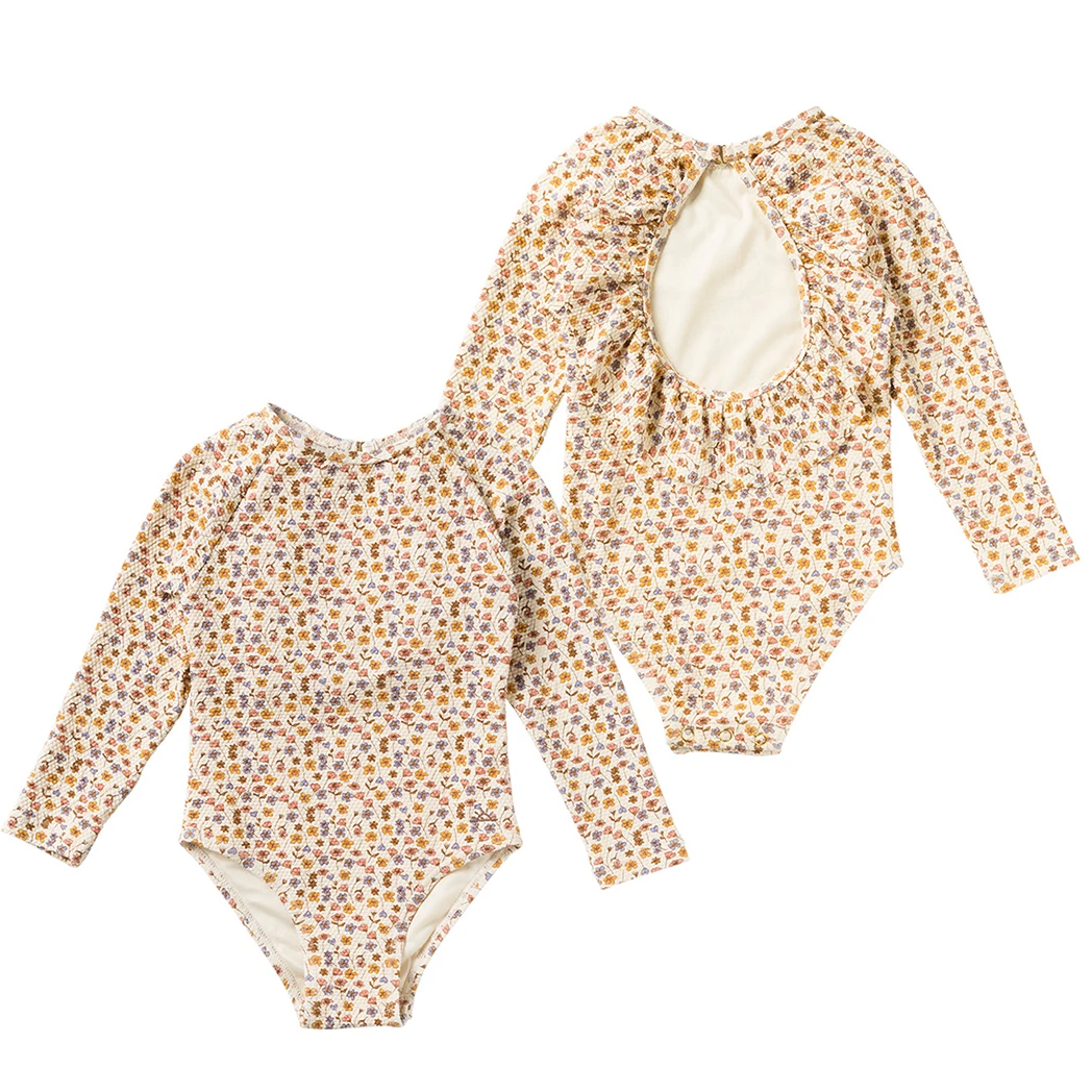 Salted Stories-collectie Badpak longsleeve Flower Bud (shortbread)