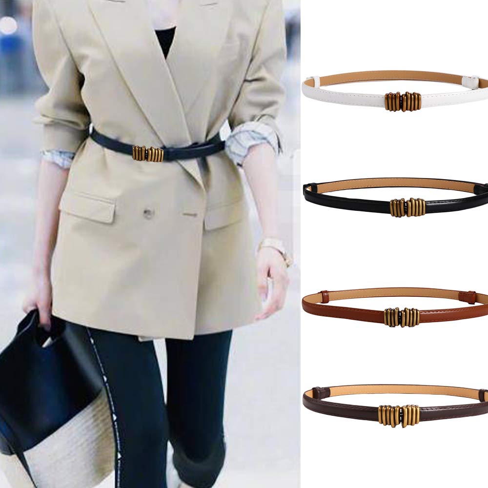 Zhuhaizongheng Metal buckle Leisure Female Thin waistband Skirt decorations Circle Waist Strap PU leather belt