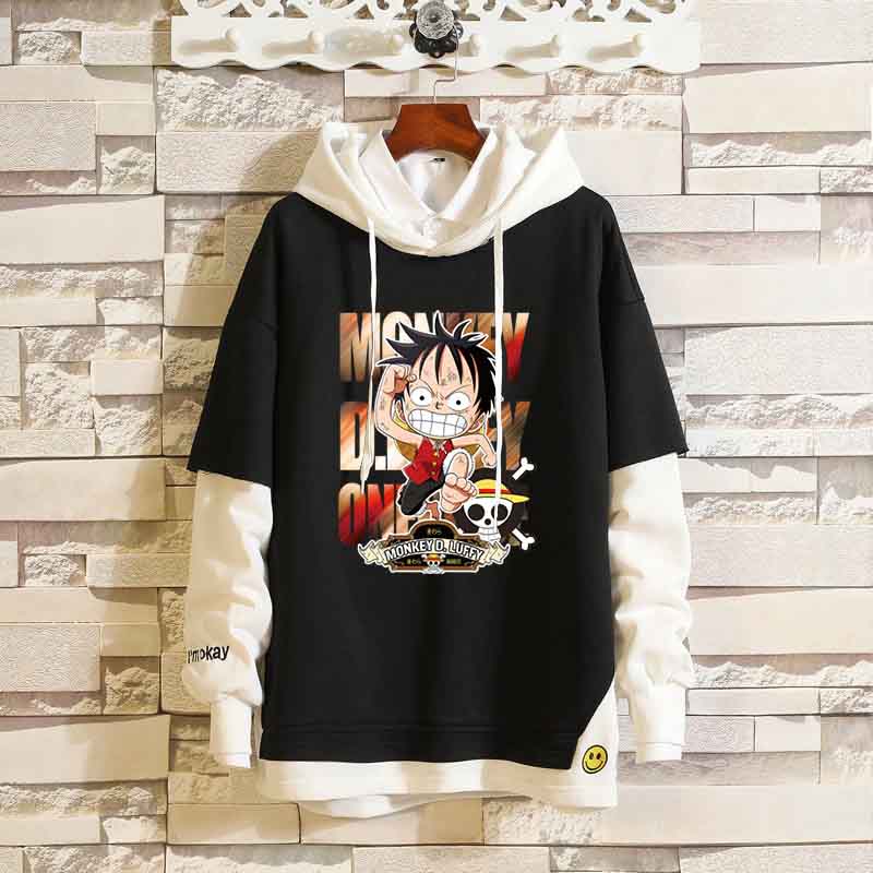 NB Fashion Cosplay Luffy EEN STUK Cosplay Jas Mode Casual Anime Perifere Hoodie Jean Jas Losse Nep Tweedelige S