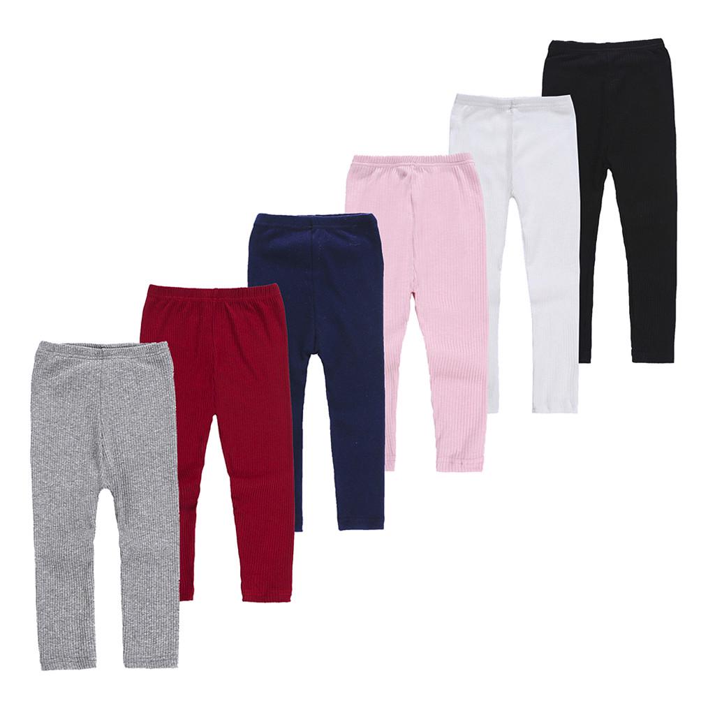 Long nose (Kung Pao-kip)Baby Baby Meisjes Winterlegging Effen knielange broek Warme katoenen kleding 110 zwart