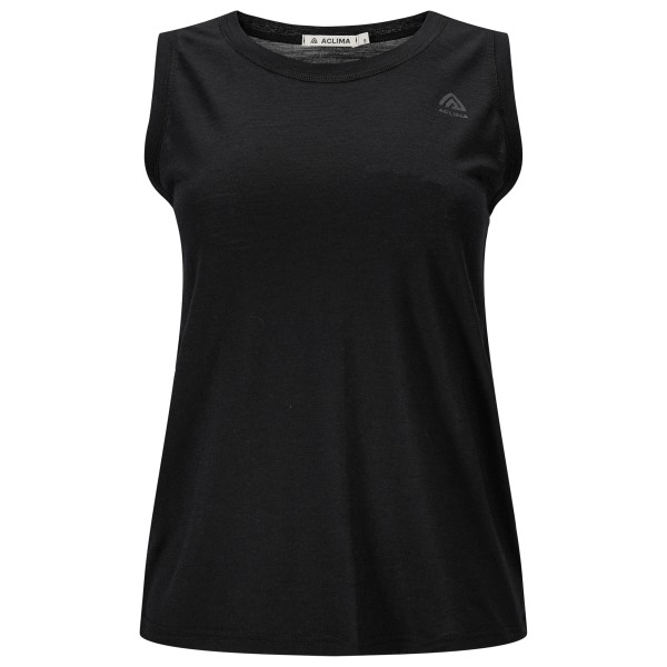 Aclima  Women's LightWool 140 Singlet V2 - Merinoshirt, zwart