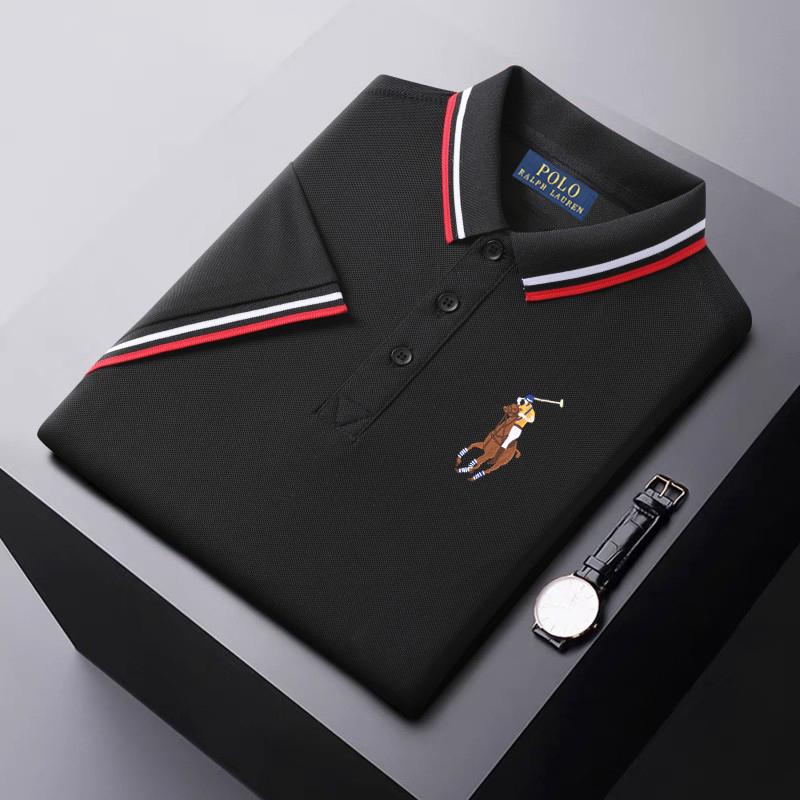 Polo Ralph Lauren Zomer 2025 Nieuw Ice Ion Fiber Pony Geborduurd Poloshirt met Polokraag voor Vochtafvoer en Zweetafvoer S