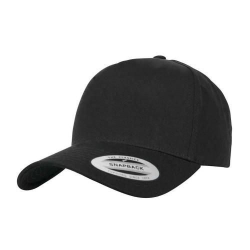 Flexfit 5 Panel Snapback Classic Baseball Cap One Size zwart