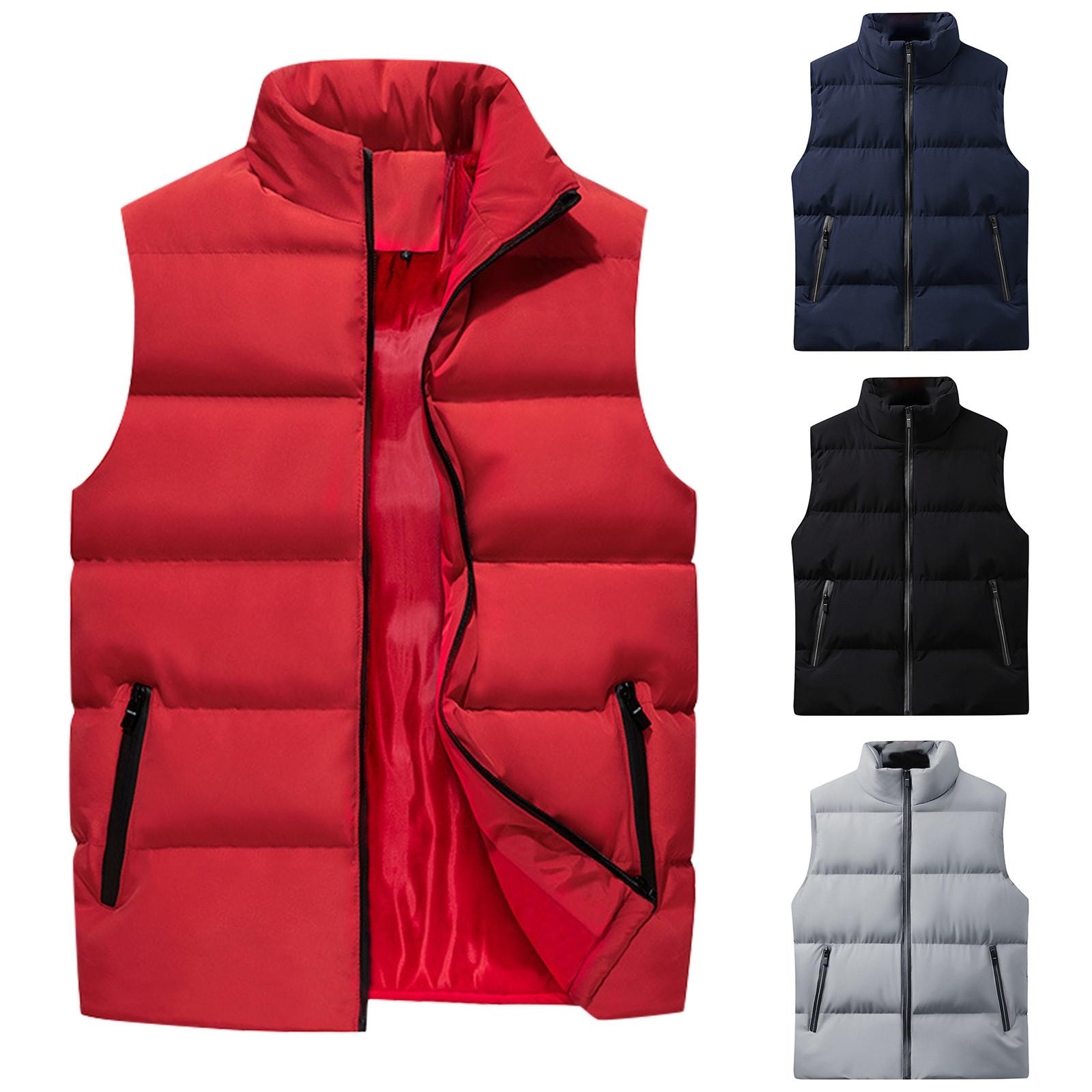 Excellent stuff Casual herenvest Heren losse herfst- en winterwarme katoenen vestjas L