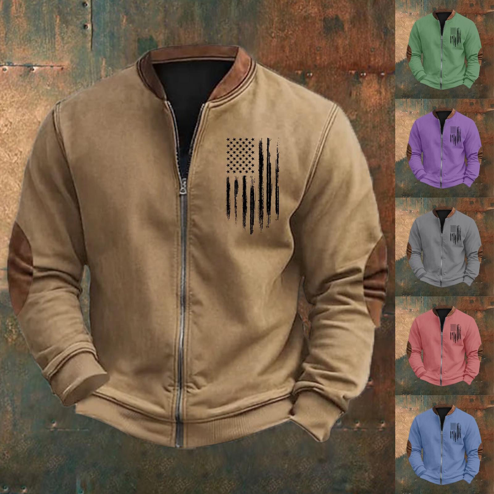 Excellent stuff Heren Retro Casual Gradient Bedrukt Sweatshirt L blauw