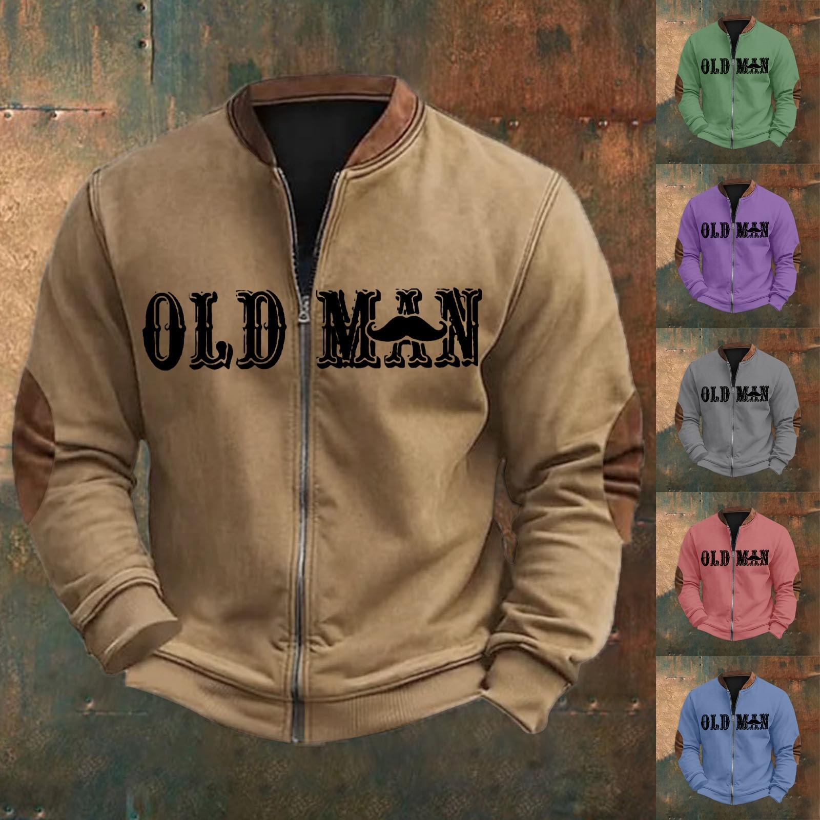 Excellent stuff Heren Retro Casual Gradient Bedrukt Sweatshirt L blauw