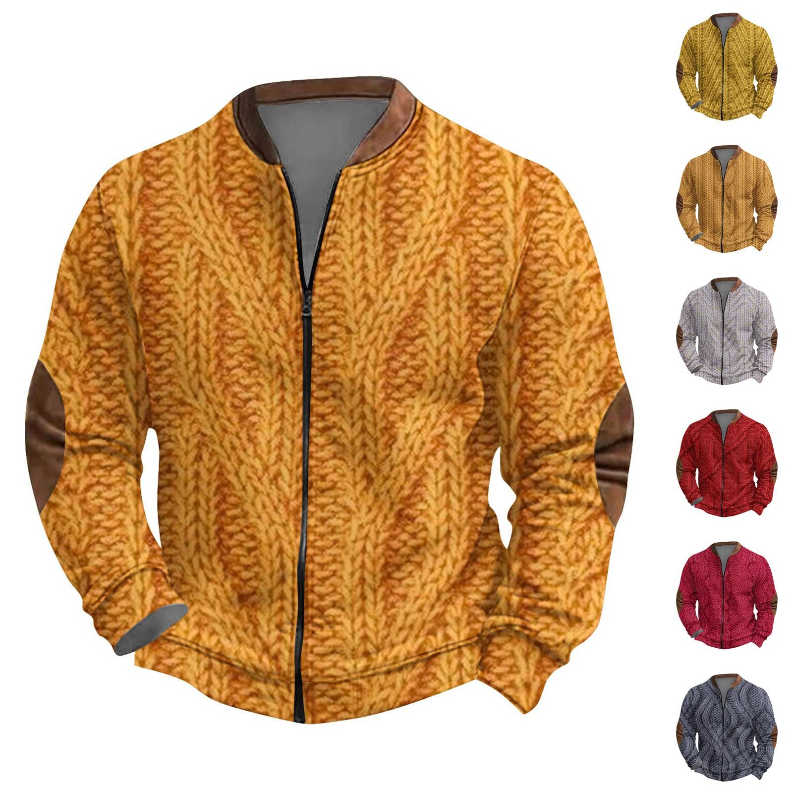 Linglong Heren Retro Casual Gradient Bedrukt Sweatshirt XXXXL