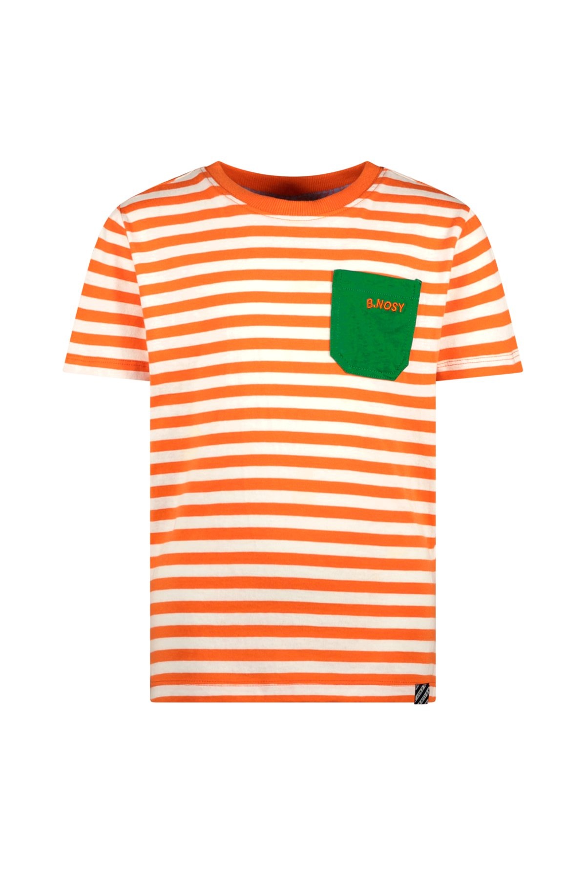B.Nosy zomer t-shirt jongens - oranje gestreept - Tripp