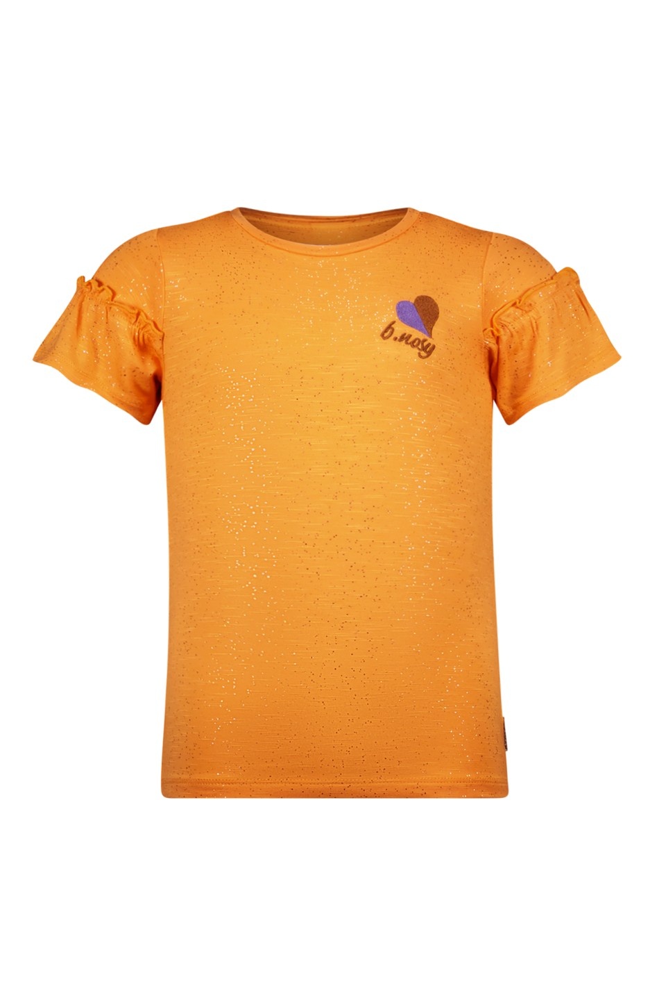 B.Nosy zomer top meisjes - oranje - glitter, ballon mouw - Tika