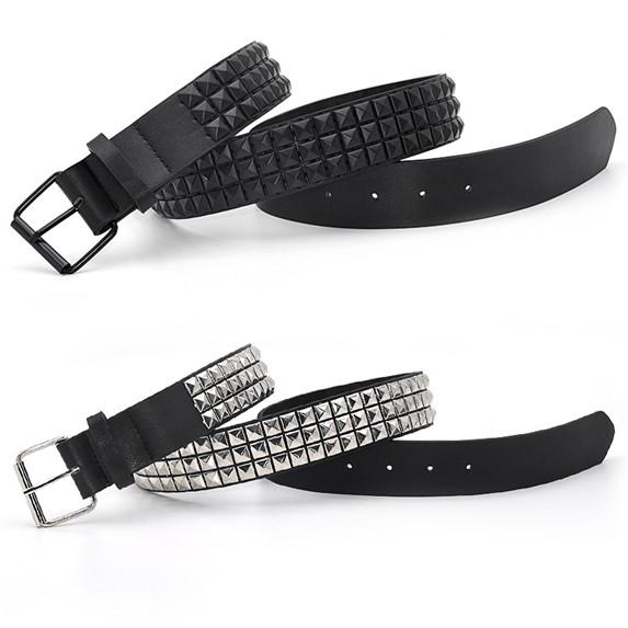 Looking Forward Love Mode strass klinknagelriem heren en dames riem met studs, punk met broches, gespbroches One Size zilver