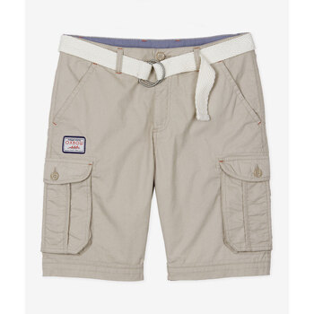 Oxbow Korte Broek  Gestreepte bermudashort met geïntegreerde riem ORPEK