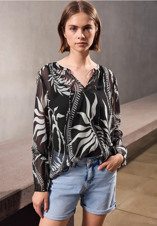 Street One Studio Chiffon tuniek met ruches