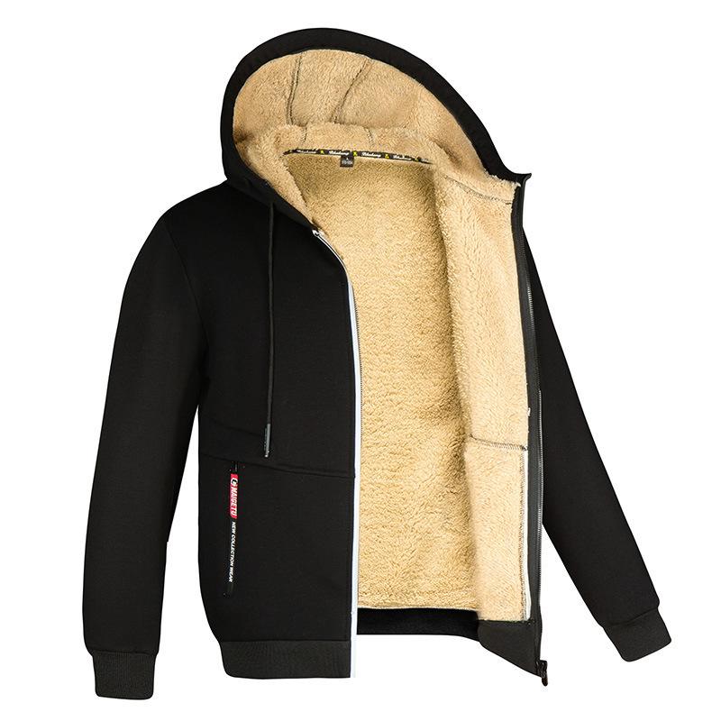 Geener Winter Heren Capuchon Kasjmier Verdikte Kasjmier Cardigan Trui XXXXL wit