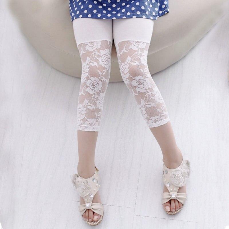 Kidsyuan Kid Baby Girl's Lace Tight Legging Broek Comfy Capri Zomer M