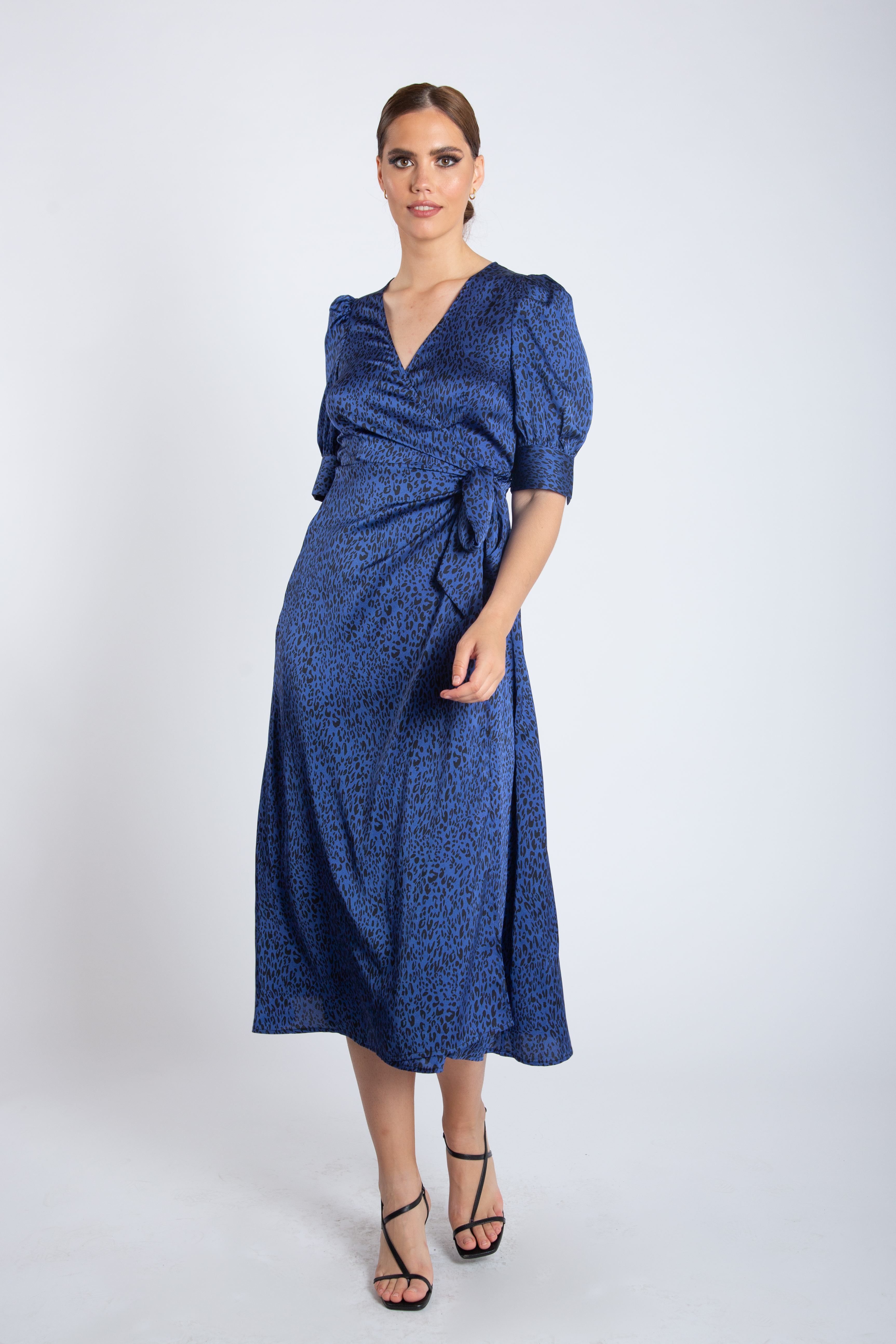 Gini London Midi-wikkeljurk met dierenprint