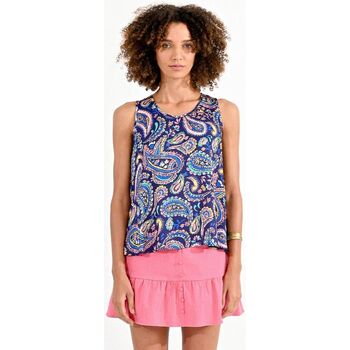 Molly Bracken Top  R1574CP-NAVY SACHA