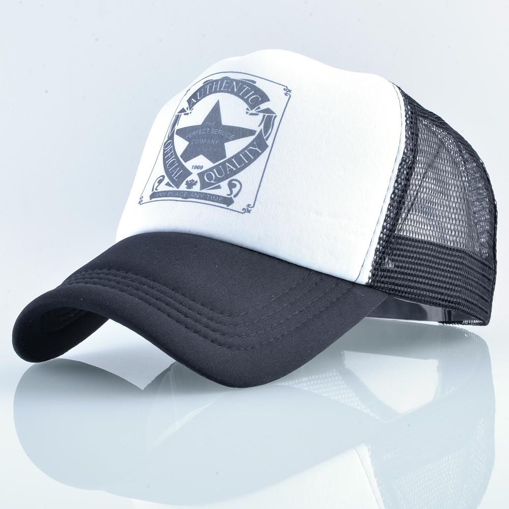 Kissbaobei Fashion Trucker Hat Men And Women Summer Mesh Baseball Cap Unisex Snapback Hip Hop Caps Kpop Hats 56-60cm wit
