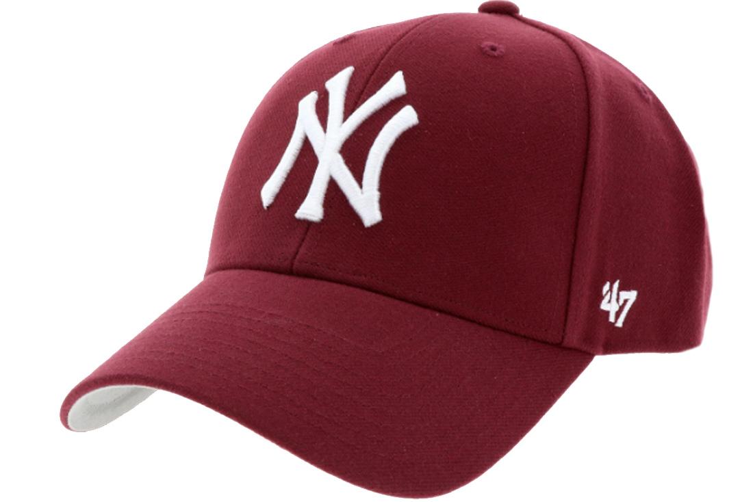 47 BRAND New York Yankees MVP-pet, unisex bordeauxrode pet One size bordeaux